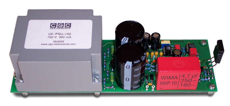 Unipolar precision open-frame power supply module, 450V, 100mA, residual ripple and noise <1 ppm