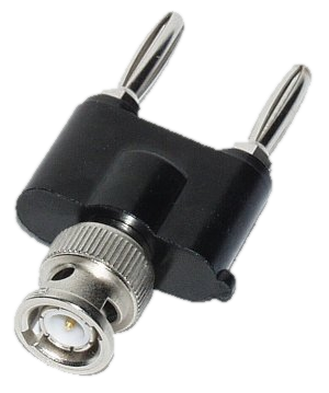 BNC-BA-MM: Adapter, BNC-Stecker auf zwei 4mm-Polstecker