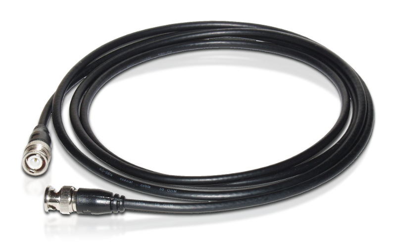 SHV/BNC cable with low capacitance, plug–plug, various lengths