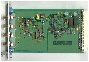 Digital-to-analog converter, 12 bit, 1 channel + analog-to-digital converter, 10 bit, 4 channels, optoisolated, for the modular data acquisition system DAS