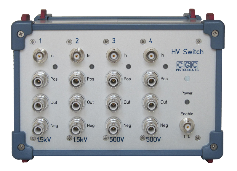 Quadruple signal switch for voltages up to 500V/1.5kV with high-voltage isolation