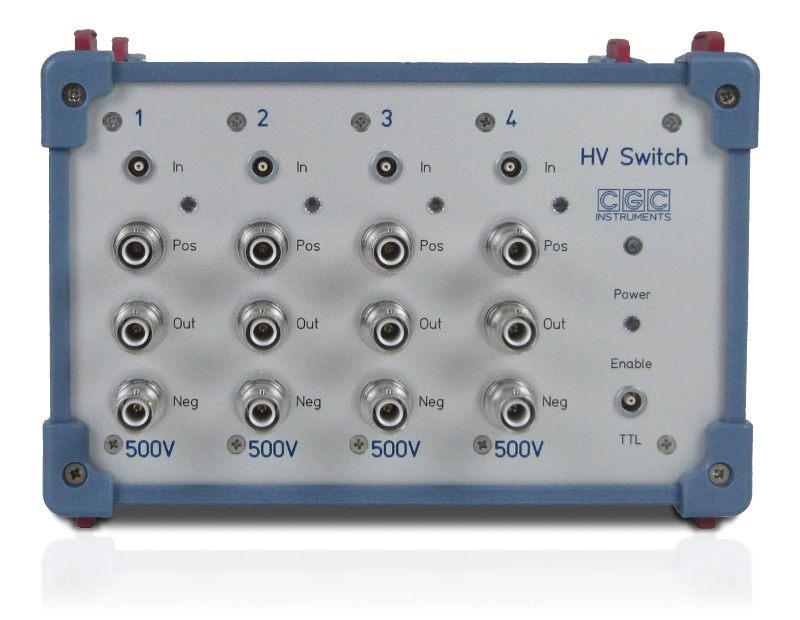 Quadruple signal switch for voltages up to 500V with active cooling